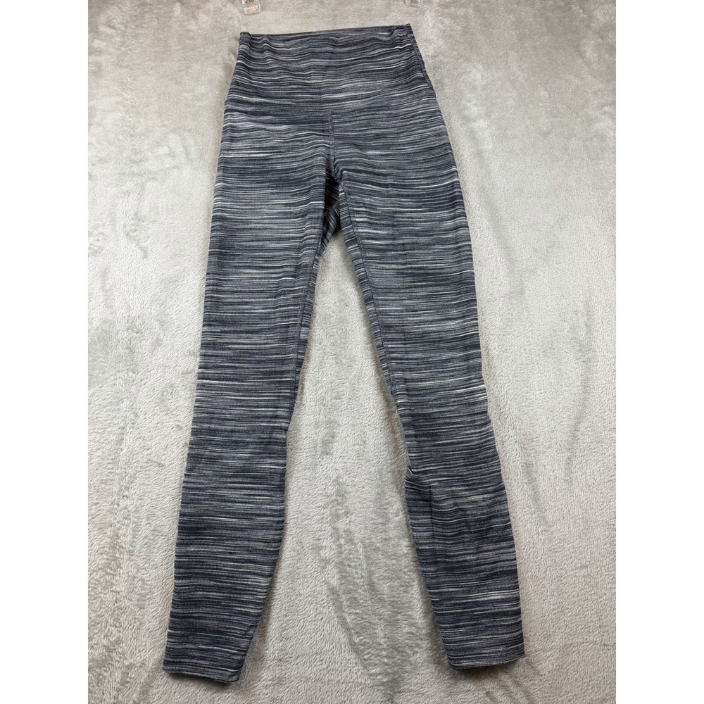 Lululemon Leggings Women's Size 2 Align Mini Space Dye 25" High Rise Black/White